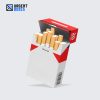 Red and white cigarette packaging