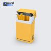 Yellow cigarette box packaging