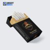 Black premium cigarette packaging box