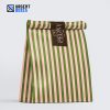 Custom striped bakery bag with logo seal