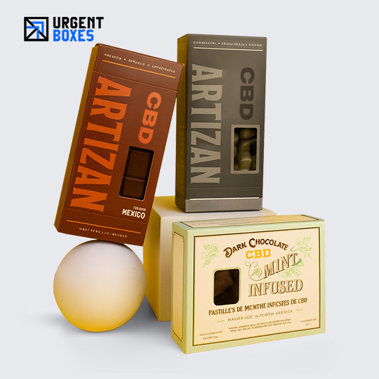 Custom CBD chocolate boxes with display windows