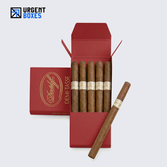 Custom printed cigar boxes in red matte finishing